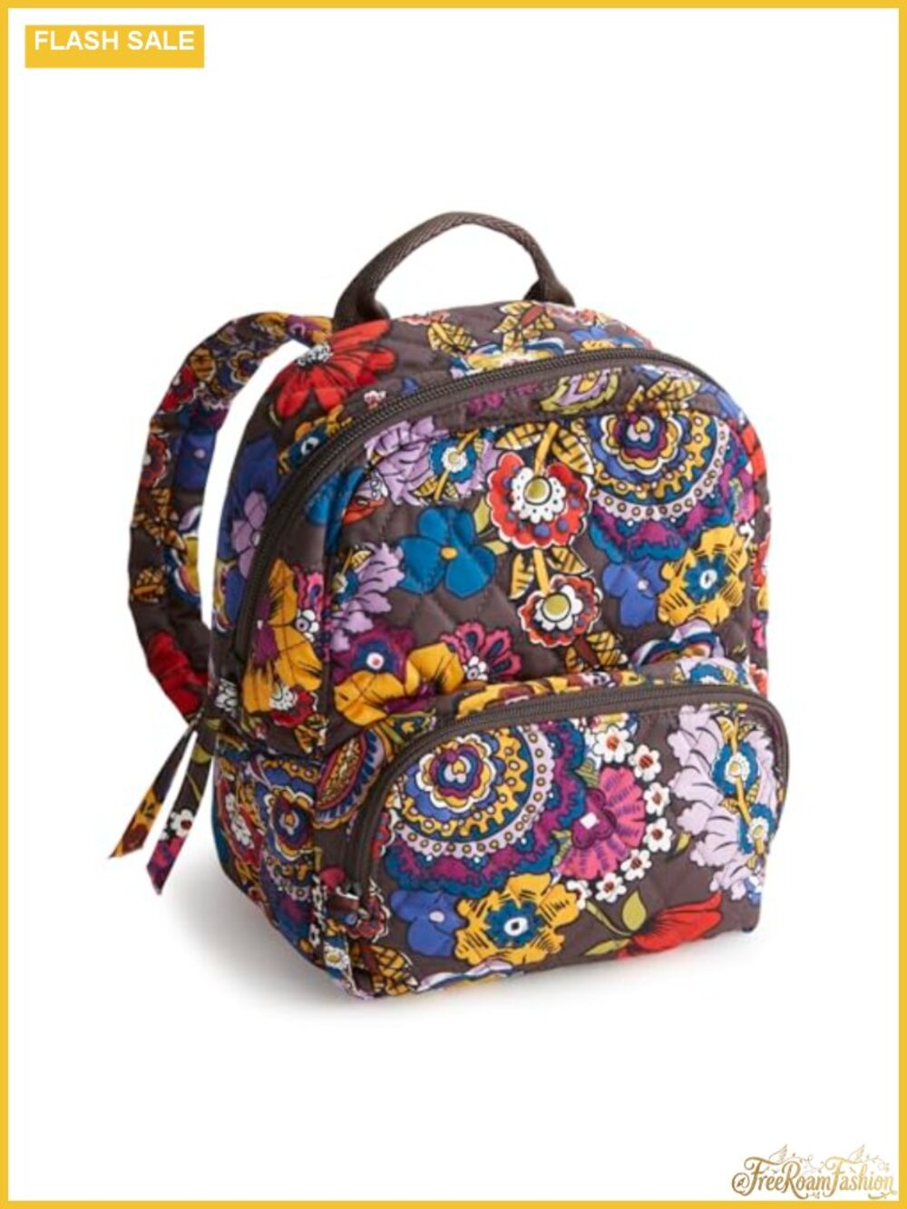 Vera Bradley Cotton Quilted Mini Backpack Adjustable